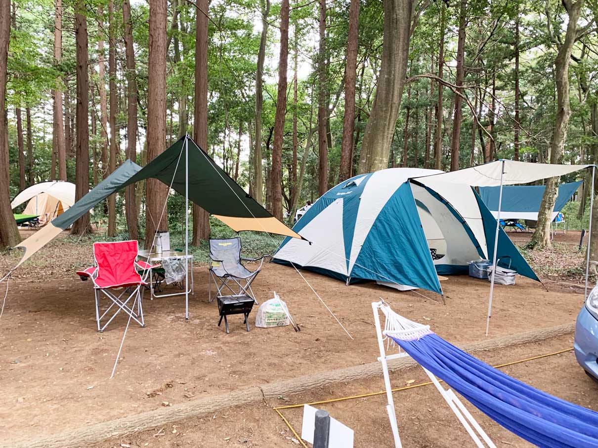 キャンプ場サイトの広さはどのくらい必要 テント タープ設置可能な広さは