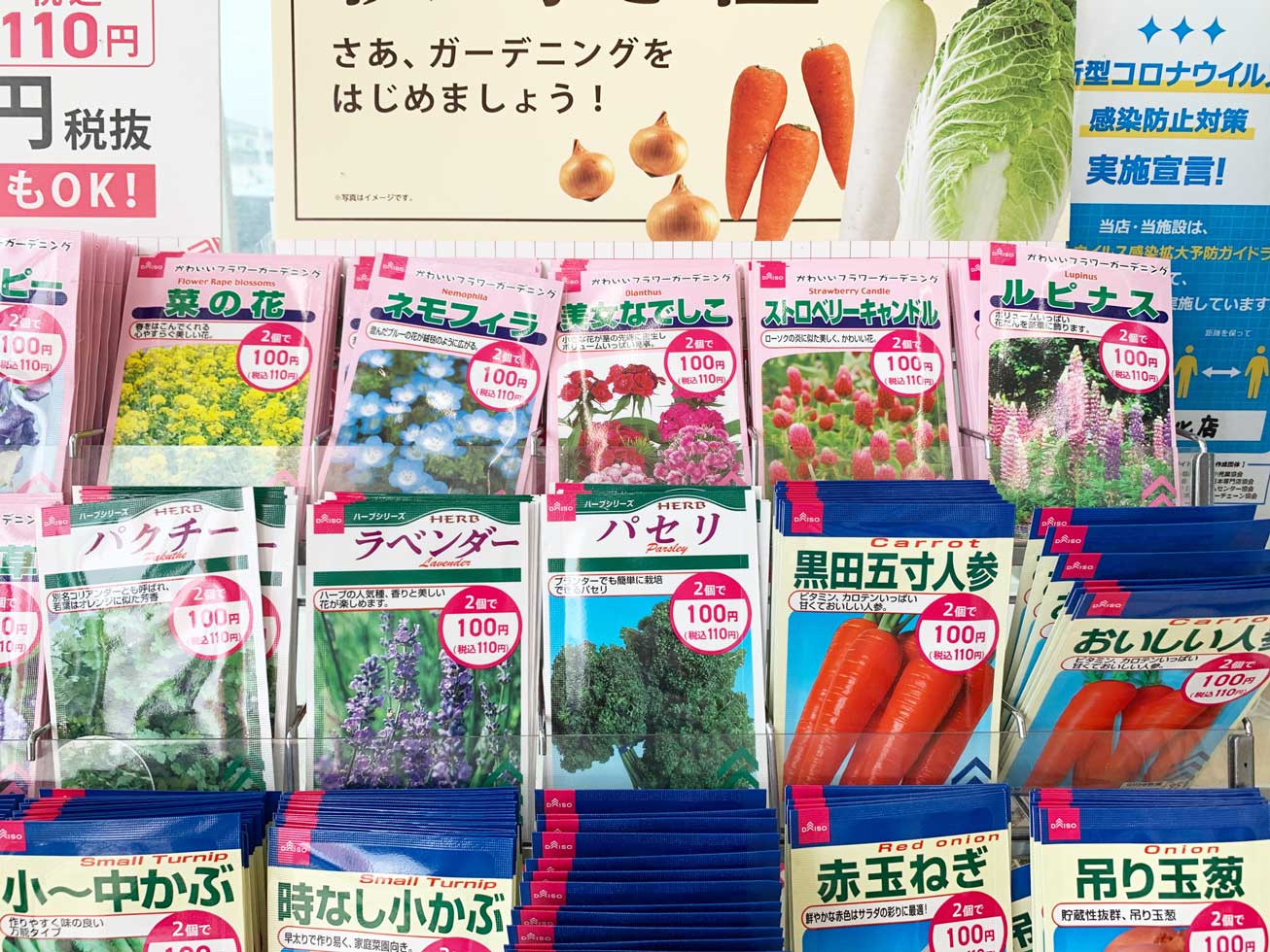 ダイソーで購入出来る種 花 野菜 の種類 価格一覧を紹介 家庭菜園に活用